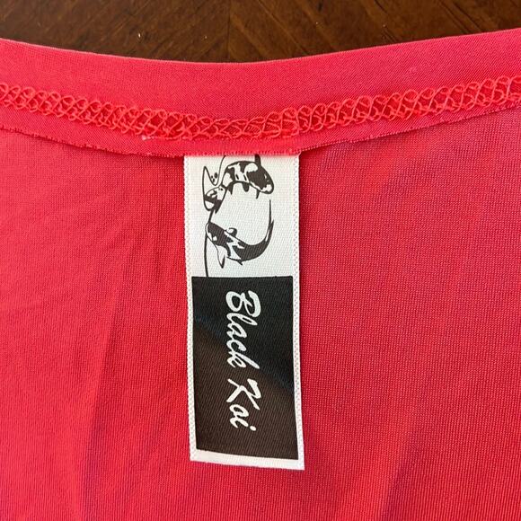 Black Koi Coral Slinky Lightweight Knit Dress Juniors Size Large - Picture 5 of 9